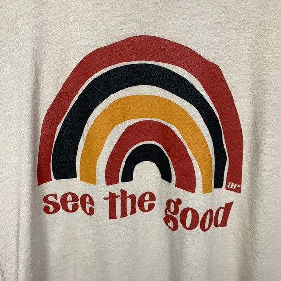 Alley & Rae See the Good boho rainbow tee shirt small - Picture 4 of 12